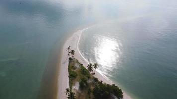 Sandy beach jutting out into the middle of the sea with beautiful water. Laem Haad Beach video