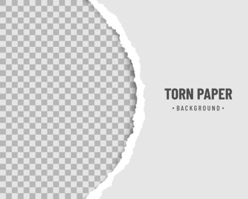 Ripped paper rounded with soft shadow