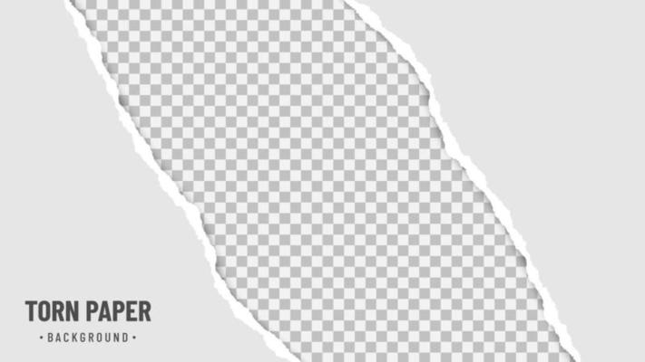 Torn paper edges on transparent background