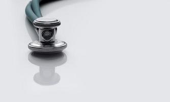 stethoscope detail on white background photo