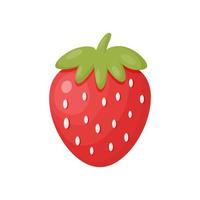 ripe juicy strawberry vector