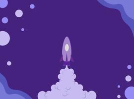 background vector illustration design with rocket launch