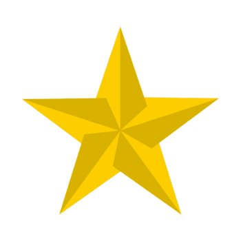 stella simbolo con un' unico ombra forma. adatto per uso come un' valutazione cartello. png file formato