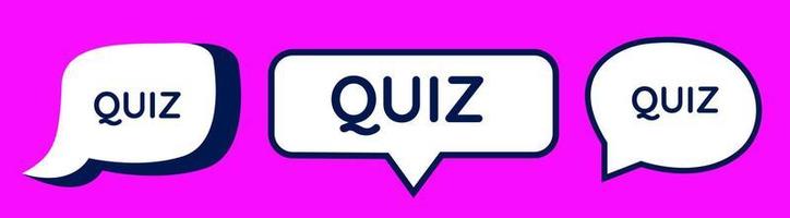 Quiz game test speech bubble. Quiz game. Quiz test lottery millionaire. vector