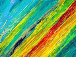 pintura de color acrílico hecha a mano, arte contemporáneo colorido sobre lienzo, textura de fondo abstracta foto