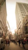 Blurred image background cityscape office building, Vintage style for your design photo