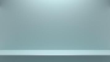 Empty shelf with light in a room photo