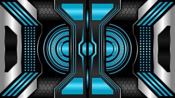futuristic technology metallic sky blue color abstract background vector