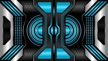 futuristic technology metallic sky blue color abstract background vector