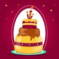Isolated multi color cake vector