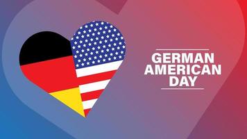 fondo de la bandera americana alemana. adecuado para usar en el evento del día alemán americano vector