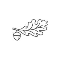 Oak Leaf vector illustration icon in black simple design. Oak Leaf vector illustration icon in black simple design. Vector illustration