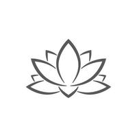 linear lotus logo templates. Vector floral linear lotus logo. Design lotus flower outline. Vector illustration. Lotus icon