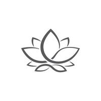 linear lotus logo templates. Vector floral linear lotus logo. Design lotus flower outline. Vector illustration. Lotus icon