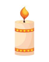 religious candle wax decorative vector