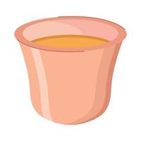 pink tea cup ceramic vector