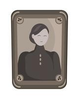 antique picture portrait vector