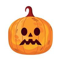 calabaza de halloween asustada vector