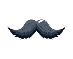 macho mustache accessory vector