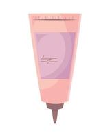 crema de tubo rosa vector