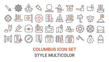 ilustración vectorial y logotipo icono de columbus perfecto. signo de icono de la colección moderna para el concepto móvil y el diseño de aplicaciones web. bonito diseño perfecto. vector