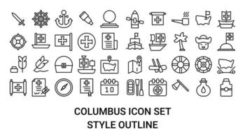 ilustración vectorial y logotipo icono de columbus perfecto. signo de icono de la colección moderna para el concepto móvil y el diseño de aplicaciones web. bonito diseño perfecto. vector