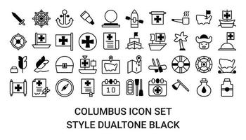 ilustración vectorial y logotipo icono de columbus perfecto. signo de icono de la colección moderna para el concepto móvil y el diseño de aplicaciones web. bonito diseño perfecto. vector