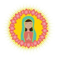 gráfico de ilustración vectorial de nuestra señora de guadalupe vector