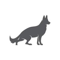 vector de icono de perro. diseño de concepto de mascota de perro. vector de silueta de perro. ilustración vectorial