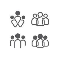 paquete lineal de iconos de personas, icono de líder de equipo, ilustración de icono de líder de equipo, icono de vector de líder de equipo diseño lineal simple y moderno. símbolo plano