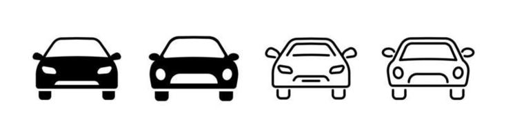 Car icon set of 4, design element suitable for websites, print design or app vector
