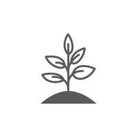 PrintPlant icon design. Seed Sign symbol design. Seedling vector silhouette. leaf icon design. Vector illustration