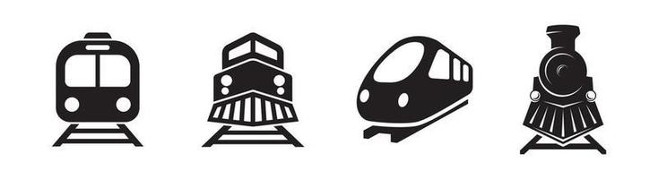 Train icon set of 4, design element suitable for websites, print design or app vector