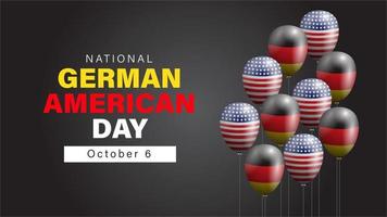 German American Ballon background. Suitable to use on German American day event vector