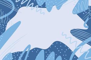 Vector illustration, blue horizontal abstract flat background with dots, smooth lines and stripes. Winter banner, inscription frame