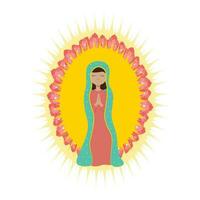 gráfico de ilustración vectorial de nuestra señora de guadalupe vector