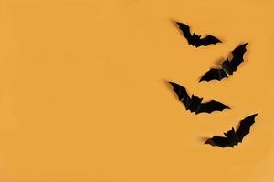 halloween on orange background. Special offer symbol. Celebration concept. photo