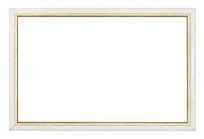 gold carved narrow white picture frame photo