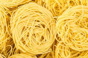 nests of durum wheat semolina pasta fidelini photo