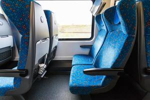 empty seats in railway wagon photo