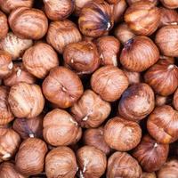 many dried uncooked hazelnuts photo