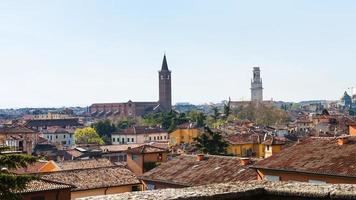 view Verona with duomo and sant'anastasia towers photo