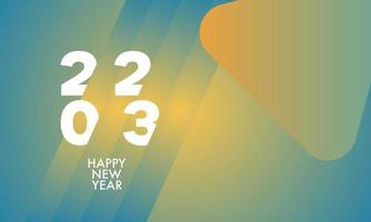 2023 Happy New Year holiday vector with gradient background Party background.flat background. with elements