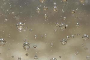 beautiful air bubbles in the drink. Close up photo