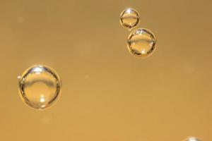 beautiful air bubbles in the drink. Close up photo