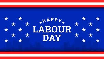 Happy Labour Day Background with Yellow Stripe and Tools vector