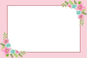 Pink Flower Frame vector