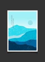 Abstract mountain painting, Abstract background, Premium Vector