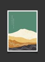 Abstract mountain painting, Abstract background, Premium Vector