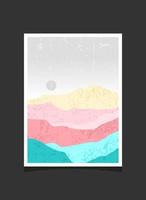 Abstract mountain painting, Abstract background, Premium Vector